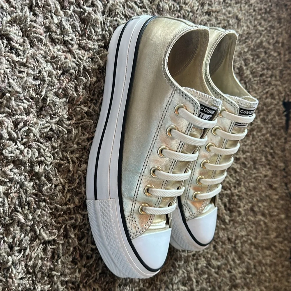 Converse Chuck Taylor Allstars platform- gold - Picture 7 of 8